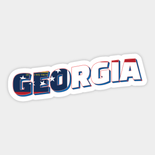 Georgia vintage style retro souvenir Sticker